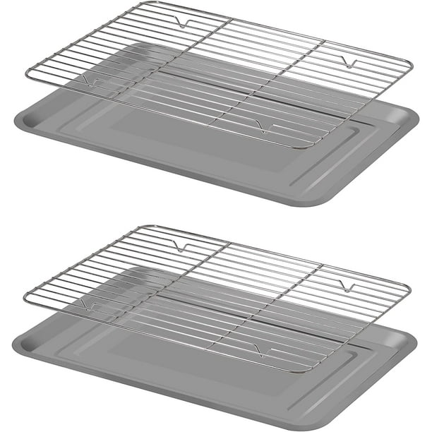Stainless Steel Aspire Cookie Baking Sheet Set with Cooling Rack 2 sizes Stainless Steel Aspire Cookie Baking Sheet Set with Cooling Rack 2 sizes